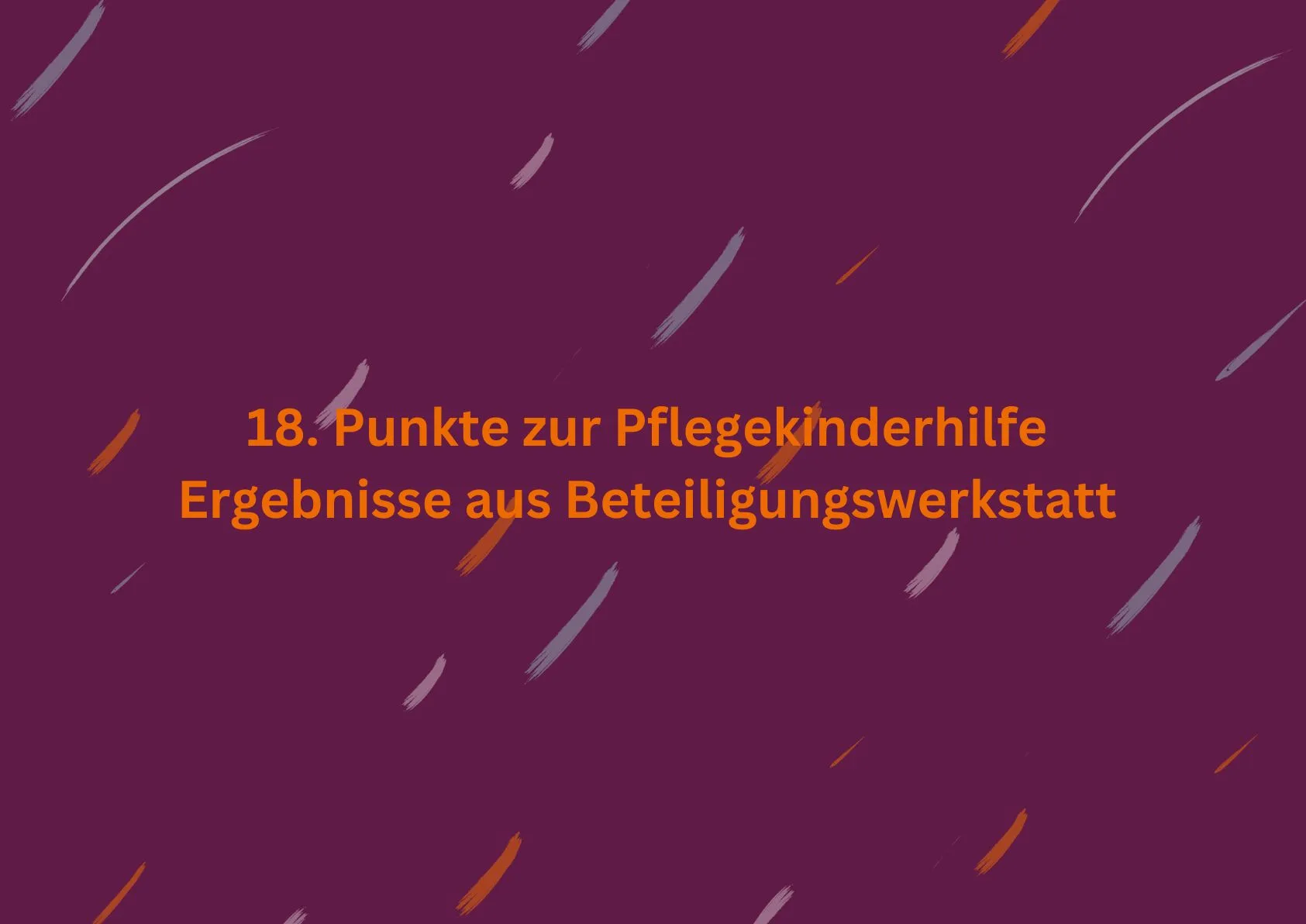 Pflegekinderhilfe