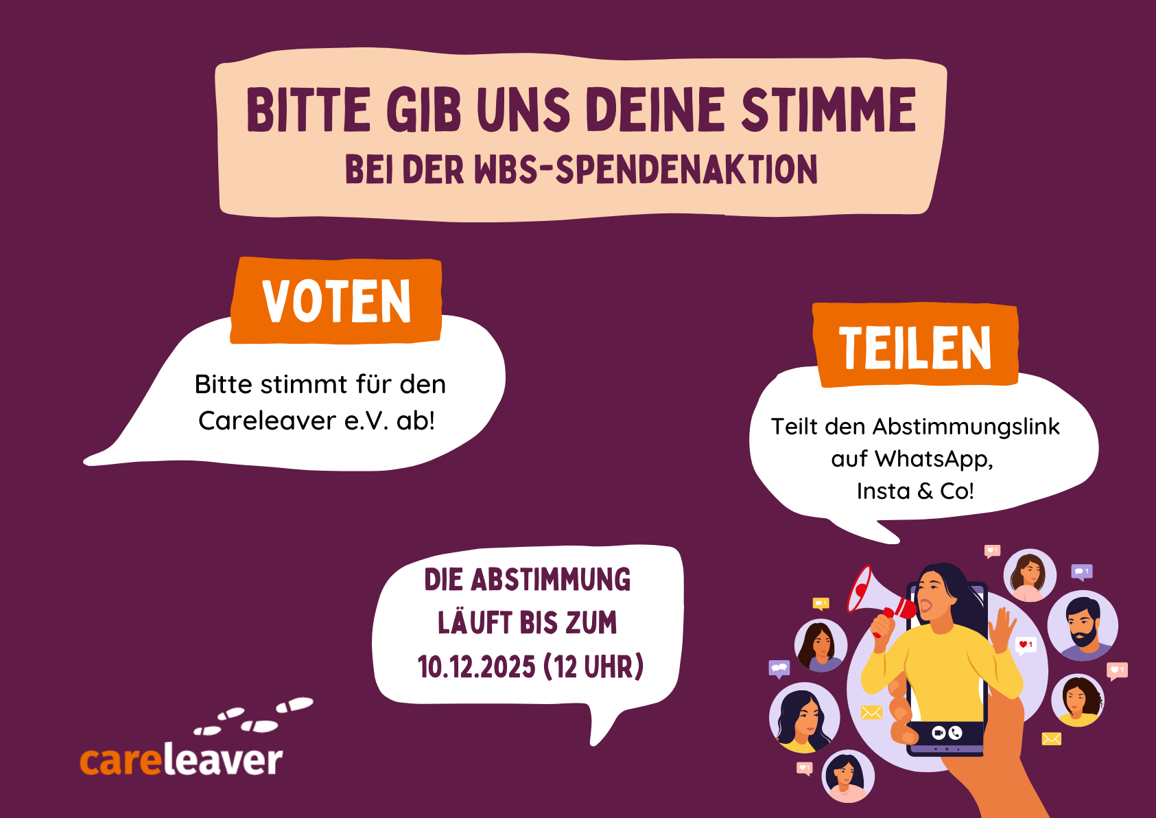 Gib uns deine Stimme!